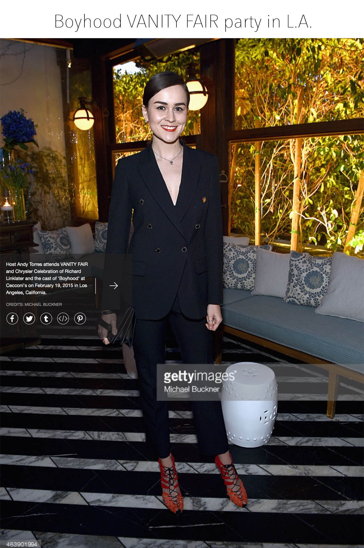 Andy Torres at the BOYHOOD VANITY FAIR party in LA