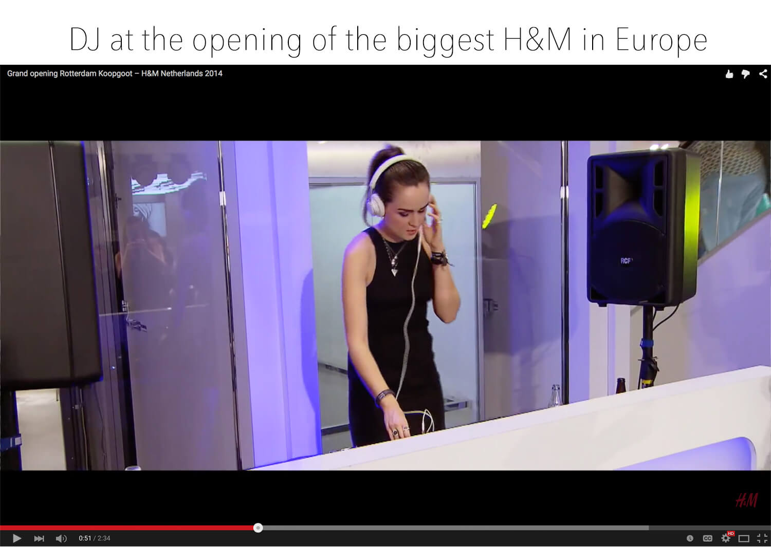 Andy Torres DJ at the biggest H&M opening in Rotterdam