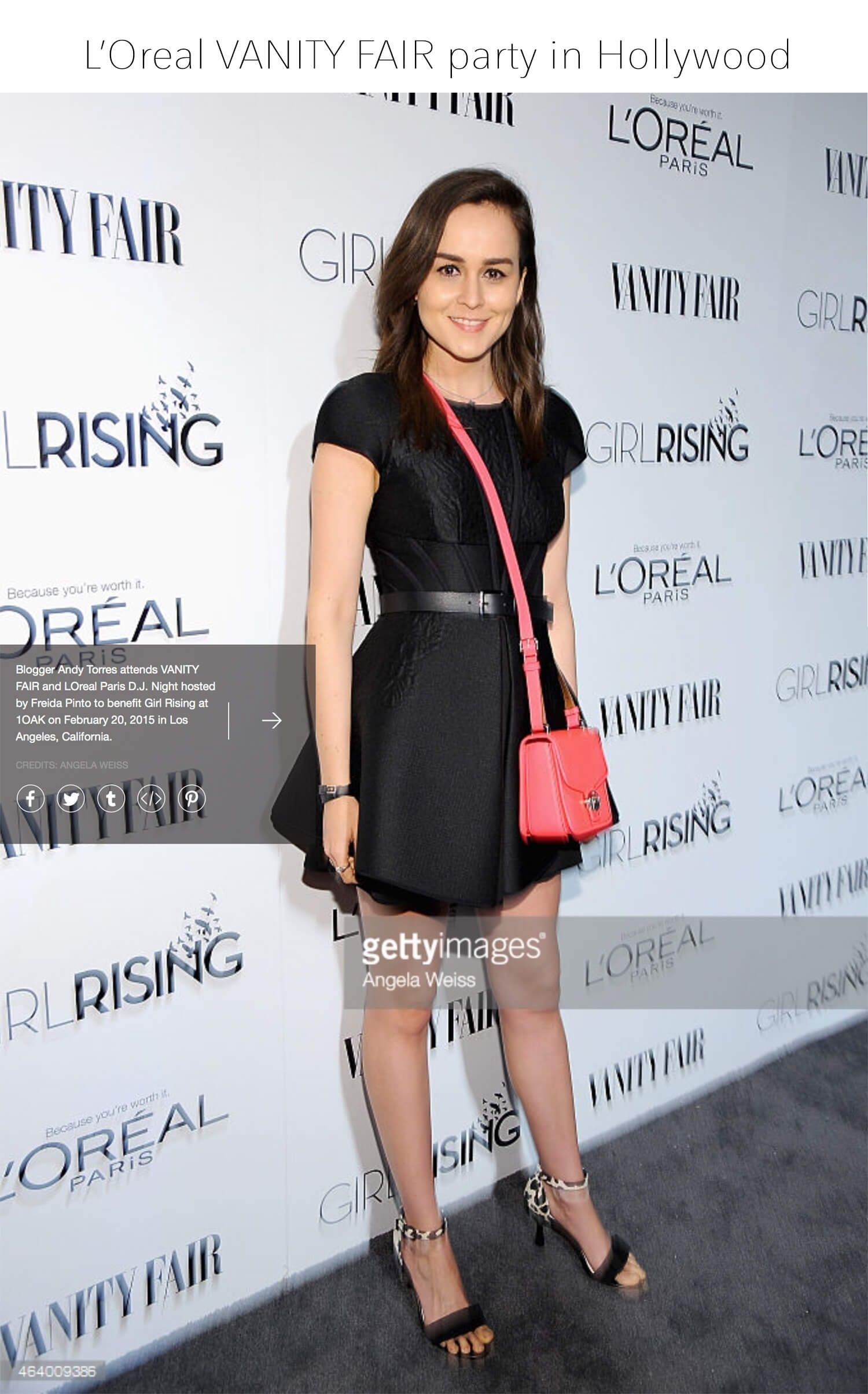 Andy Torres at the L'oreal Vanity Fair party in Hollywood hosted by Freida Pinto