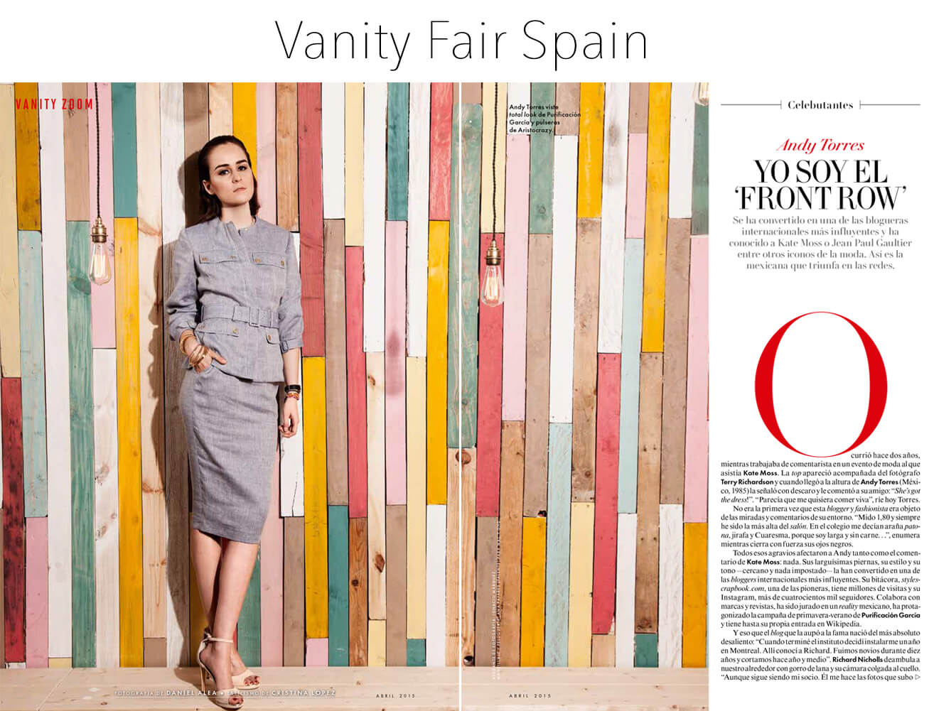 Andy Torres article on Vanity Fair Spain