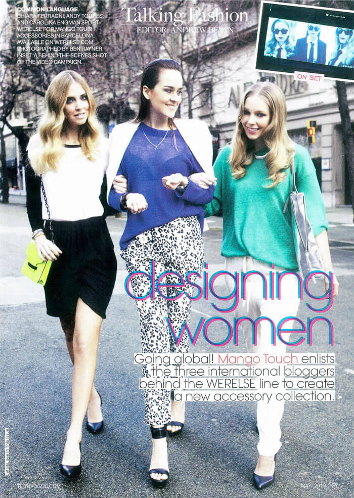 Andy Torres, Chiara Ferragni and Carolina Engman for Teen Vogue