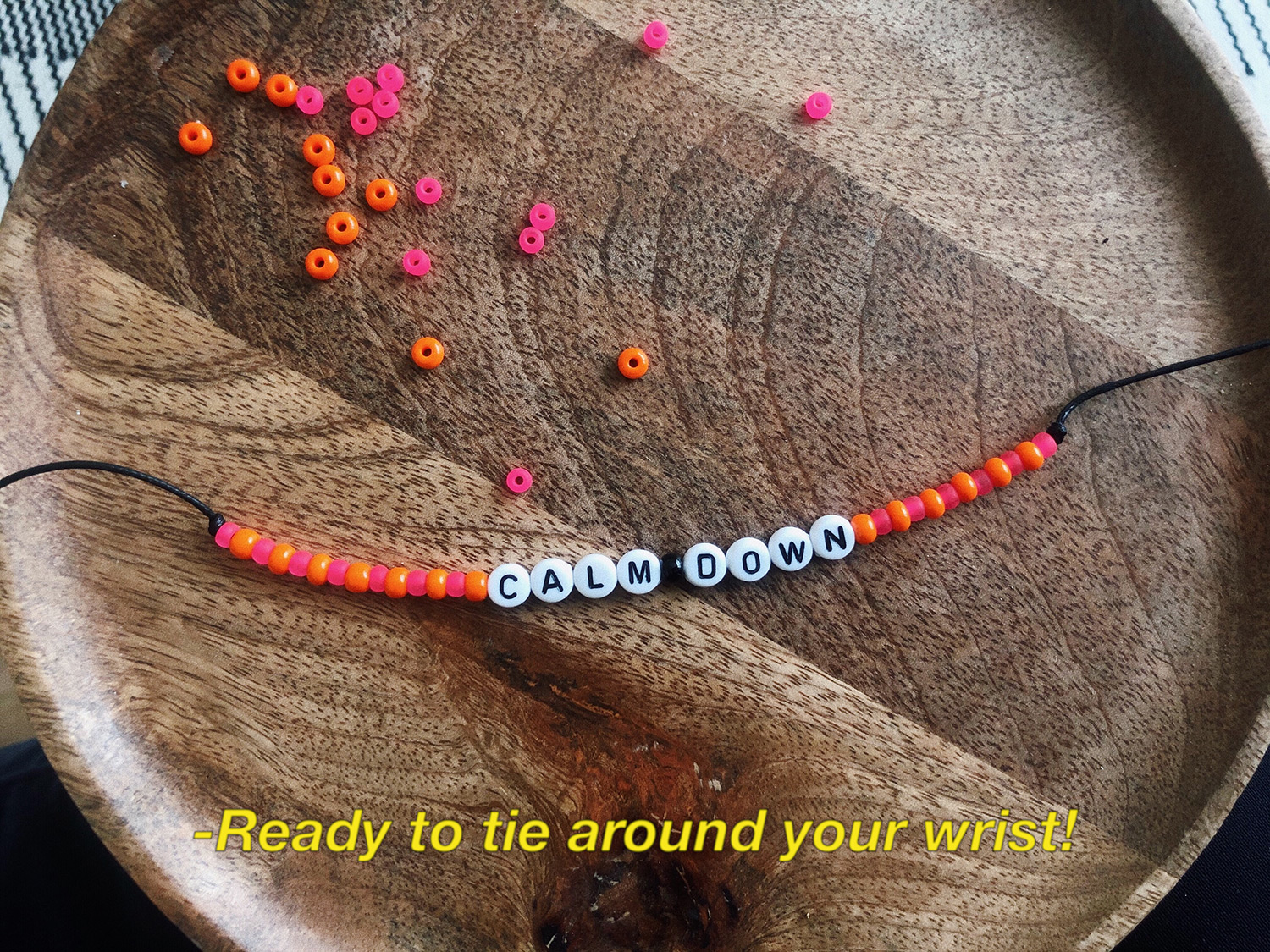 Tying sales bead bracelets